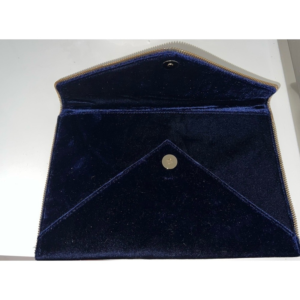 (…5)Rebecca Minkoff envelope clutch Blue zipper trim - Picture 5 of 8